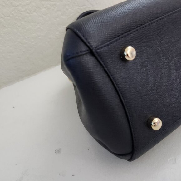 Like New Coach Margot Black Leather Shoulder Bag Purse - Picture 11 of 16